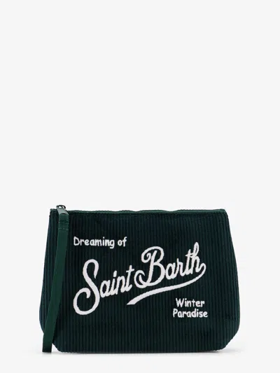 Mc2 Saint Barth Aline Corduroy Clutch Bag In Green