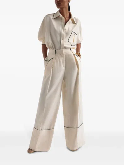 Bally Silk Shirt In Neutral