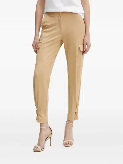 Guess Usa Buckle Trousers In Neutral