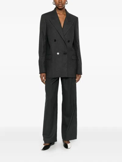 Dunst Double-pleated Trousers In Black