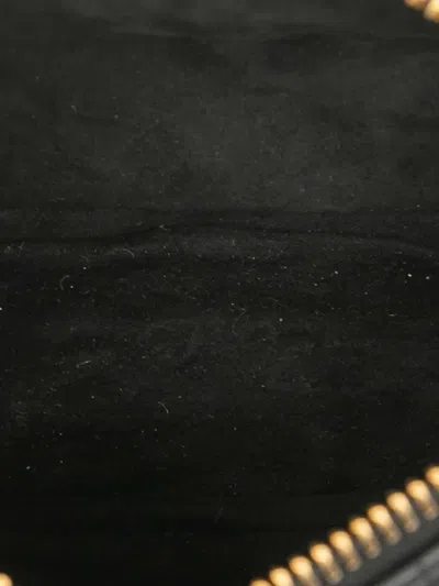 Pre-owned Dior 2022 Micro Lambskin Cannage  Vibe Satchel In Black