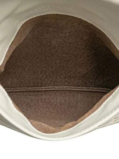 Pre-owned Bottega Veneta 2012-2025 Mini Nappa Intrecciato Expandable Chain Flap Crossbody Bag In White