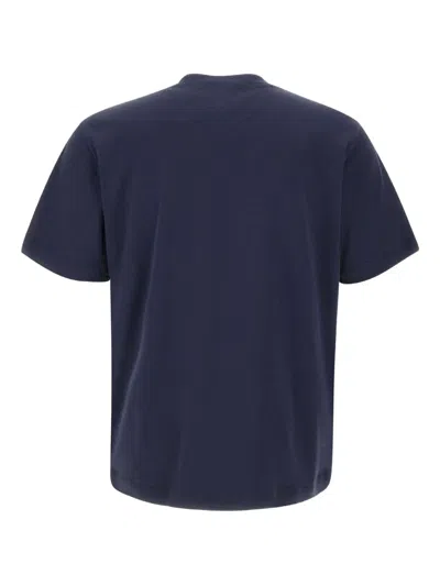 Eleventy Crew Neck Short-sleeved T-shirt In Blue
