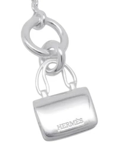 Pre-owned Hermes 2021-2024 Sterling Silver Amulettes Constance Bracelet Necklace