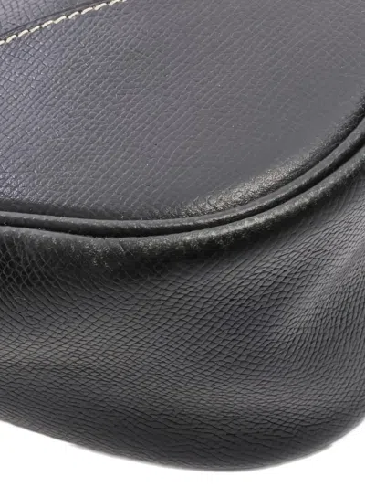 Pre-owned Hermes Silver Hardware Trim Shoulder Bag In Black