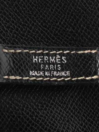 Pre-owned Hermes Silver Hardware Trim Shoulder Bag In Black