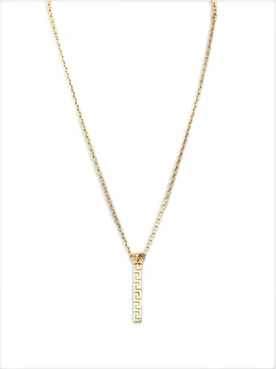 Pre-owned Versace Medusa Greca Necklace In Gold