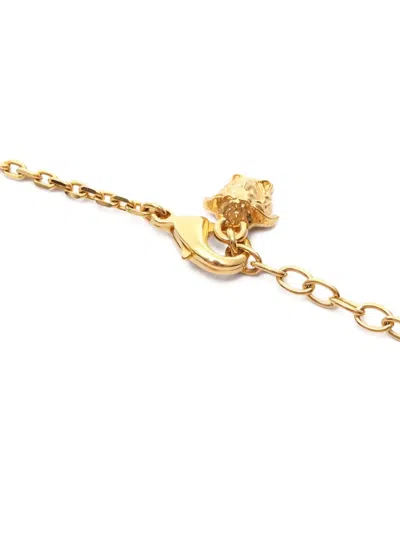 Pre-owned Versace Medusa Greca Necklace In Gold