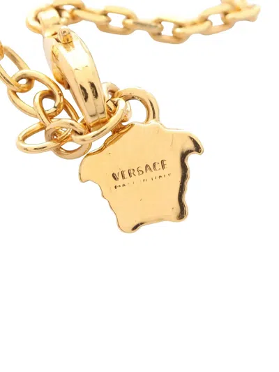 Pre-owned Versace Medusa Greca Necklace In Gold