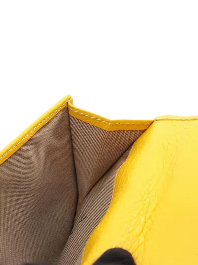 Pre-owned Fendi 2000s Zucchino Bi-fold Wallet In Yellow