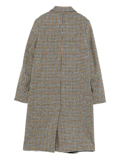 Paul Smith Double-breasted Coat Featuring Front Pockets In Multi