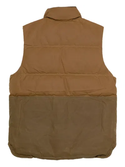 Filson Quilted Gilet In Brown