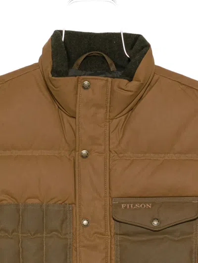 Filson Quilted Gilet In Brown