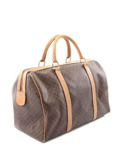 Pre-owned Celine 2000s Macadam Boston Bag In Brown