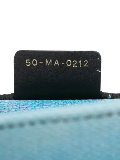 Pre-owned Dior 2022 Medium Embroidered Canvas Zebra D Jungle Pop Book Tote Bag In Blue