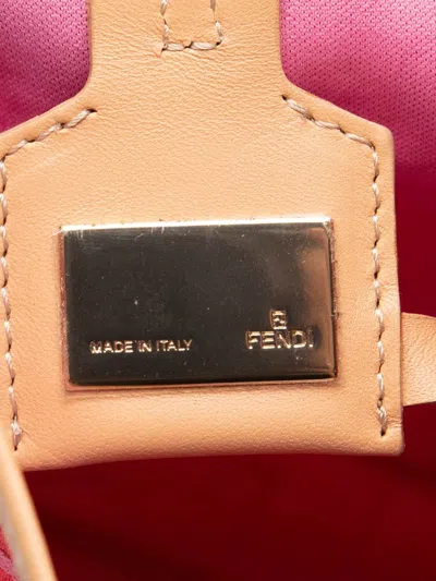 Pre-owned Fendi 2000-2025 Zucchino Canvas Tote Bag In Pink