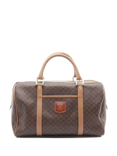 Pre-owned Celine 2000s Boston Macadam Duffle Bag In Brown