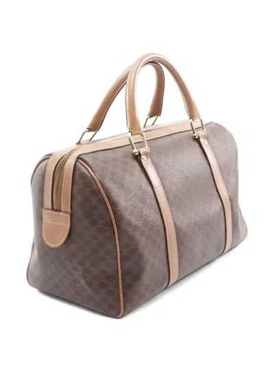 Pre-owned Celine 2000s Boston Macadam Duffle Bag In Brown