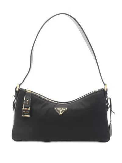 Pre-owned Prada 2020s Traingle-logo Shoulder Bag In Black