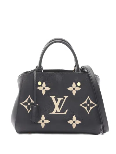 Pre-owned Louis Vuitton 2021 Montaigne Bb Handbag In Black