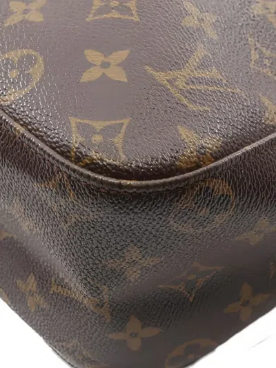 Pre-owned Louis Vuitton 2002 Monogram Looping Shoulder Bag In Brown