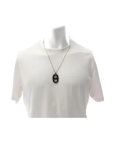 Pre-owned Hermes Chaîne D'ancre Vulcanium Necklace In Brown