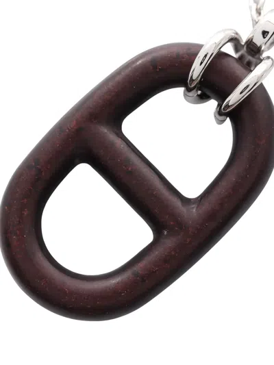 Pre-owned Hermes Chaîne D'ancre Vulcanium Necklace In Brown
