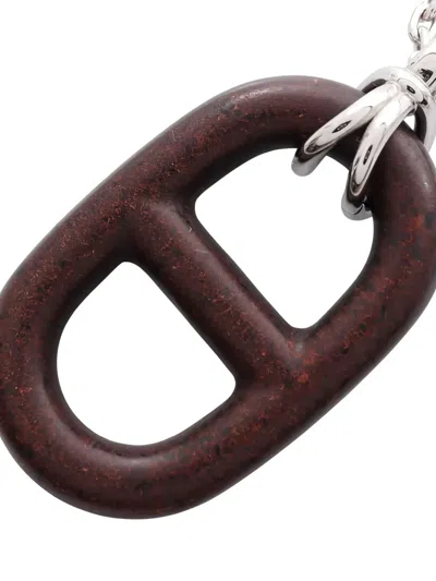 Pre-owned Hermes Chaîne D'ancre Vulcanium Necklace In Brown