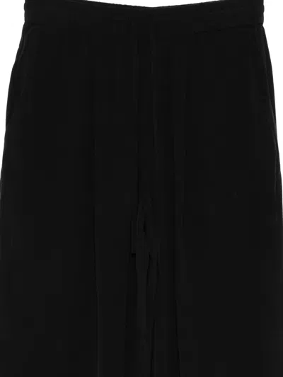 Jacob Lee Silk Trousers In Black