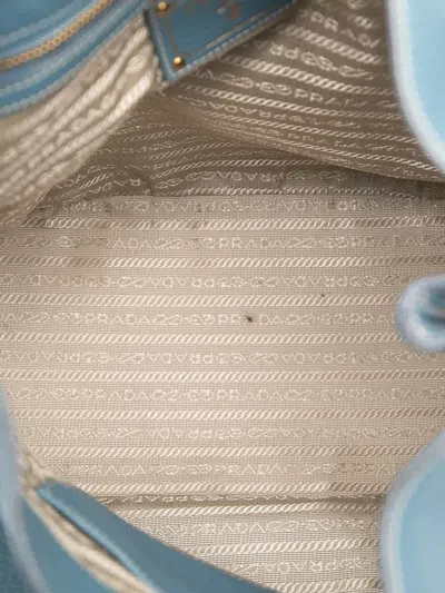 Pre-owned Prada 2013-2025 Vitello Daino Hobo Bag In Blue