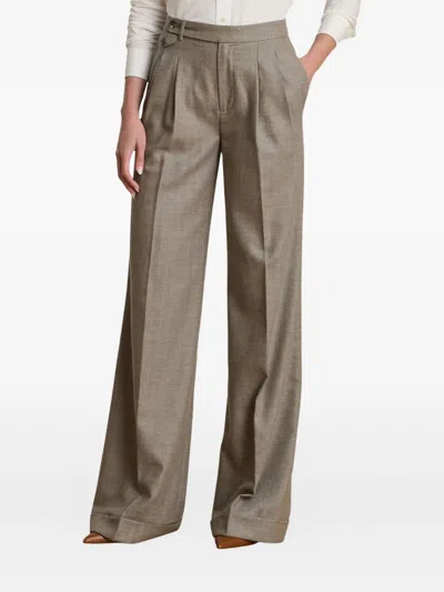 Ralph Lauren Wilva Full Length Pleated In Neutral
