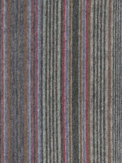 Paul Smith Striped Scarf In Gray