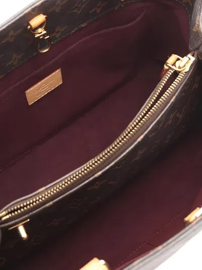 Pre-owned Louis Vuitton 2016 Montaigne Mm Monogram Handbag In Brown
