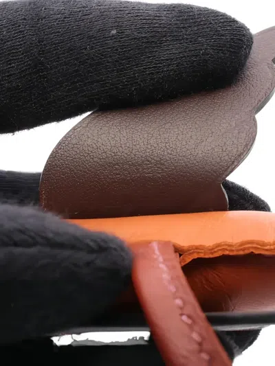 Pre-owned Hermes 2024 Rodeo Pegasus Pm Bag Charm In Orange