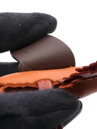 Pre-owned Hermes 2024 Rodeo Pegasus Pm Bag Charm In Orange