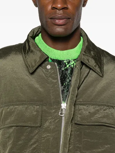 Oamc Peacemaker Flap-pocket Jacket In Green