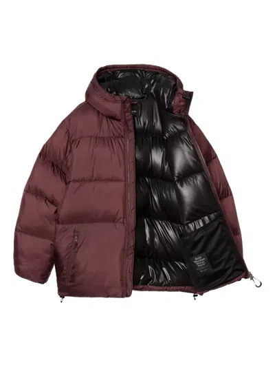 Carhartt Mens Rondo Black Toronto Hooded Shell Jacket In Burgundy