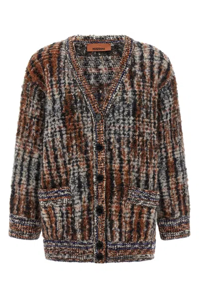 Missoni Cardigan With Check Pattern In Multi