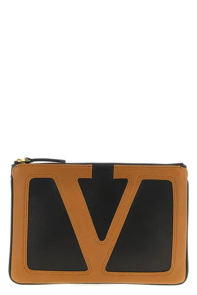 Valentino Garavani Viva Superstar Leather Envelope Clutch Bag In Multi
