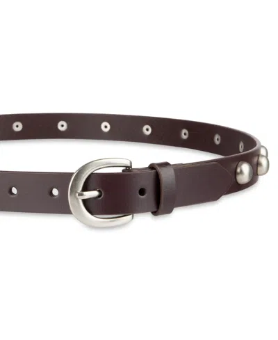 Levi's Skinny Studded Casual Leather Belt In Brown