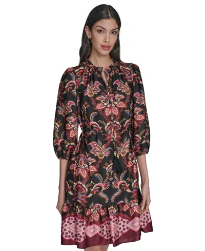 Vince Camuto Women's Keyhole Pull-on Dress In Black