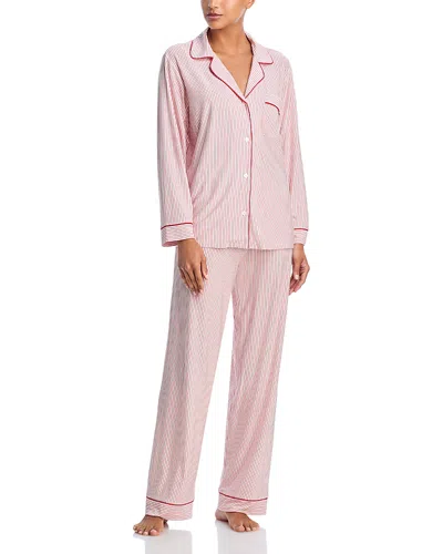 Eberjey Gisele Printed Long Pajama Set In Pink