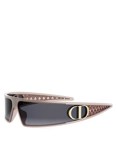Dior M1u Mask Sunglasses, 91 Mm In Gold