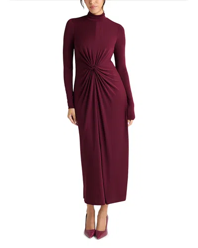 Cinq À Sept Cinq A Sept Tovianna Mock Neck Dress In Burgundy