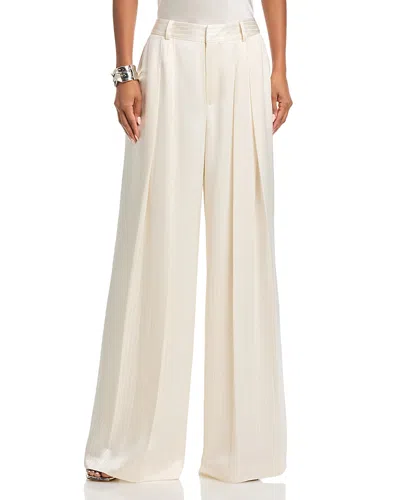 Cinq À Sept Cinq A Sept Georgia Satin Stripe Pants In White