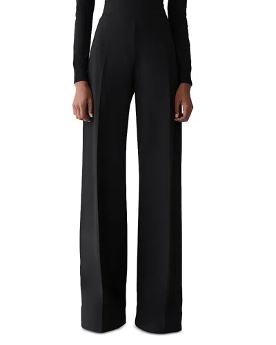 Carolina Herrera Diane High-rise Wool Wide-leg Pants In Black