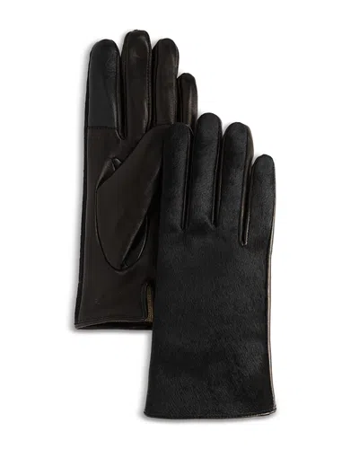 Bloomingdale's Cashmere Lined Calf Hair Gloves - Exclusive In Black