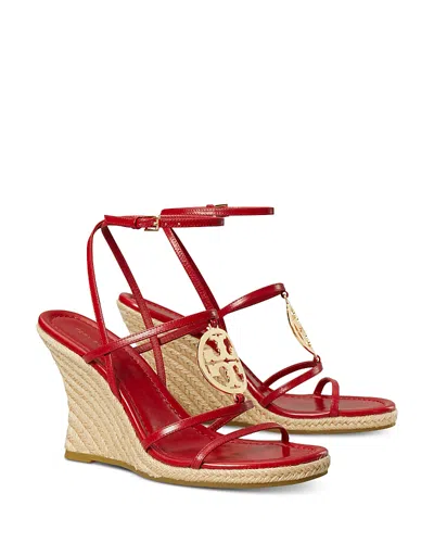 Tory Burch Capri Miller Espadrille Wedge In Red