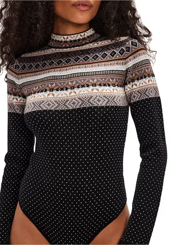 Free People Winter Warmer Bodysuit In Black