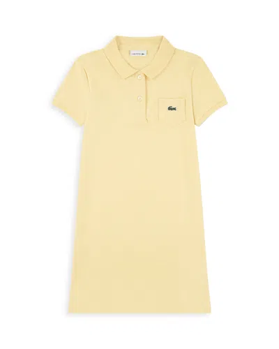 Lacoste Girls' Pique Dress - Little Kid In Yellow